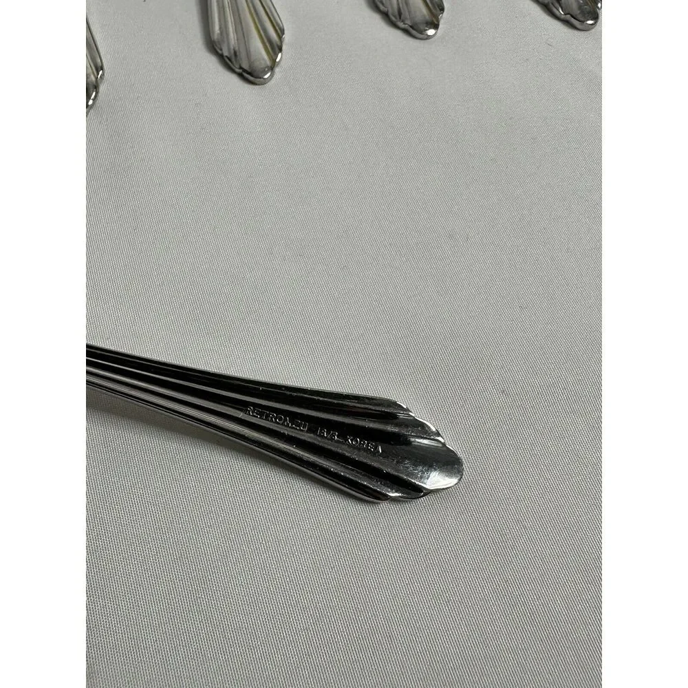 RETRONEU Barrington Set of 7 Ice Tea Spoons Long Handles Tall Skinny‎ Stir SS